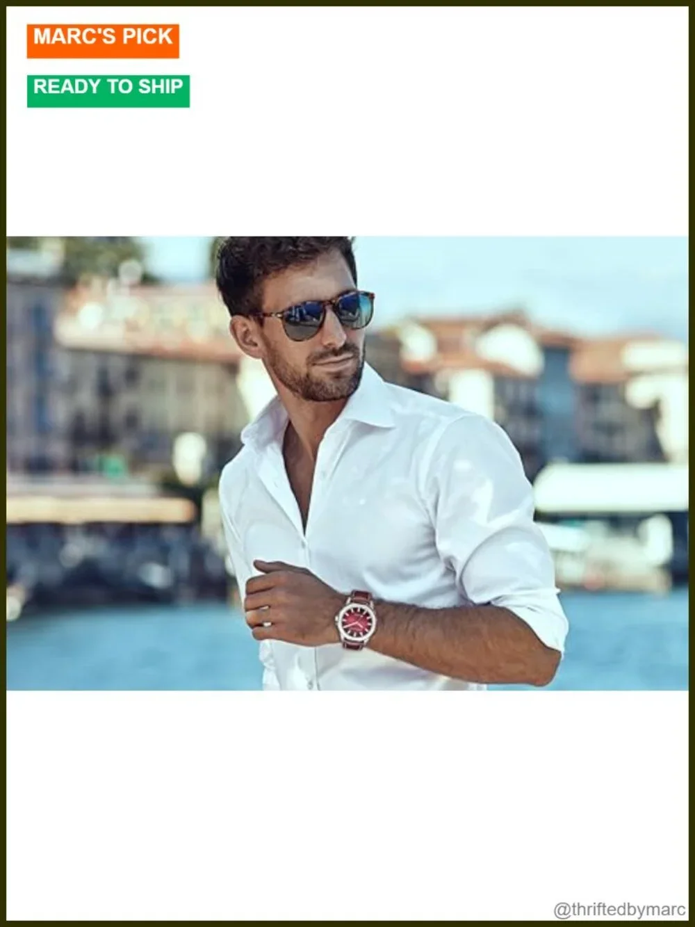 Solar Powered Mens Watch | Vegan Leather Strap | Water Resistant 42mm Analog